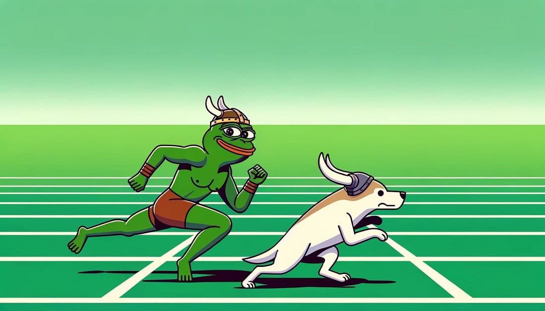2 memecoins se destacan en la carrera semanal de las criptomonedas