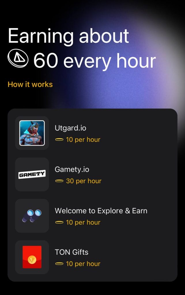 Captura de pantalla del juego. Fuente: Notcoin